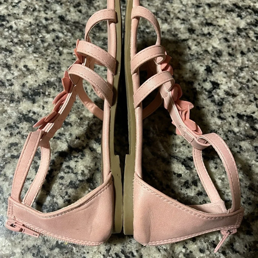 Pink Floral Kids Sandals